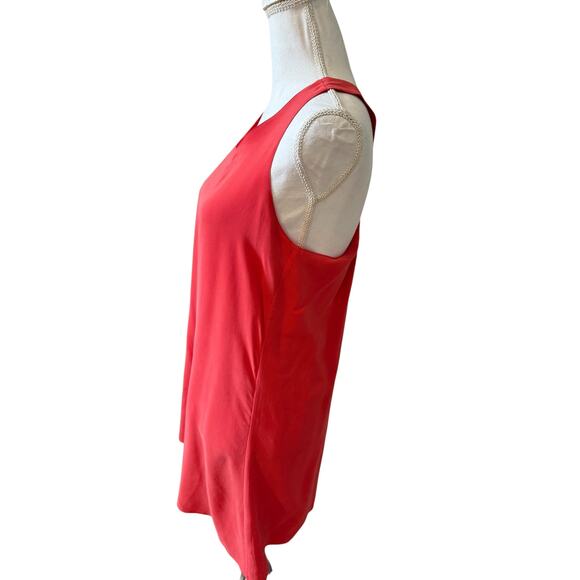 Cynthia Rowley Silk sleeveless Mini Swing Dress Melon 6 - Picture 3 of 5